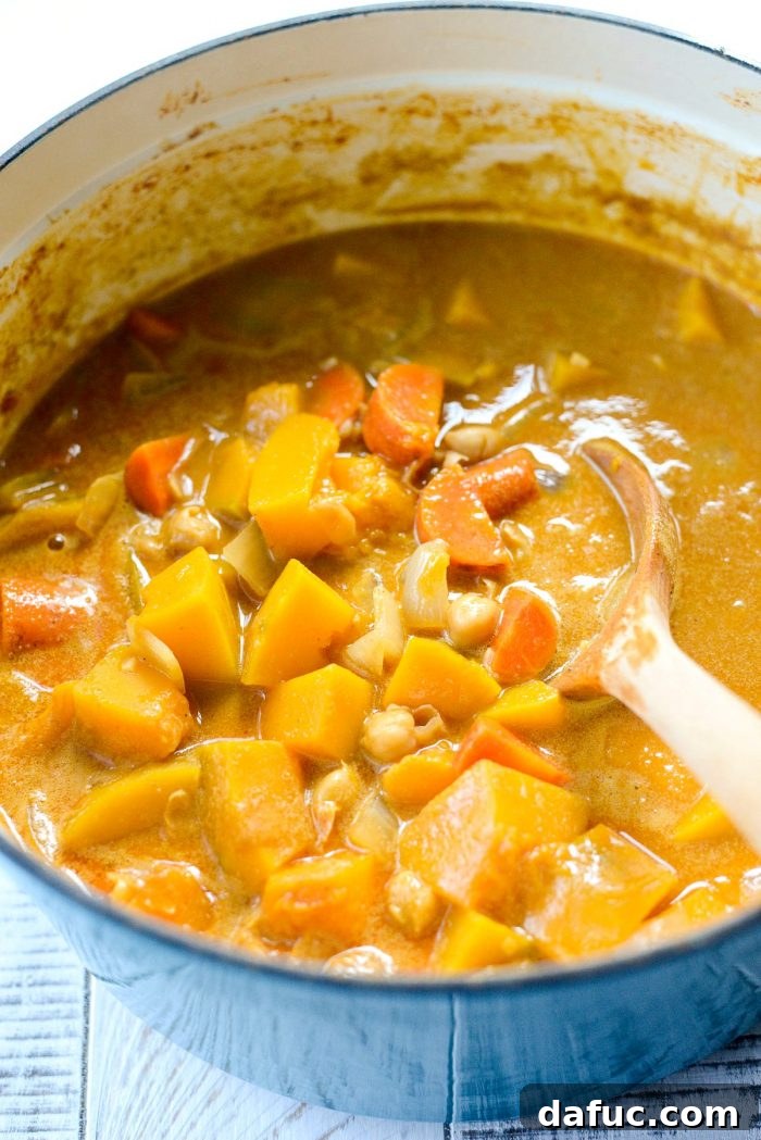 Creamy Kabocha Thai Red Curry 13 Curry with tender squash and thick sauce