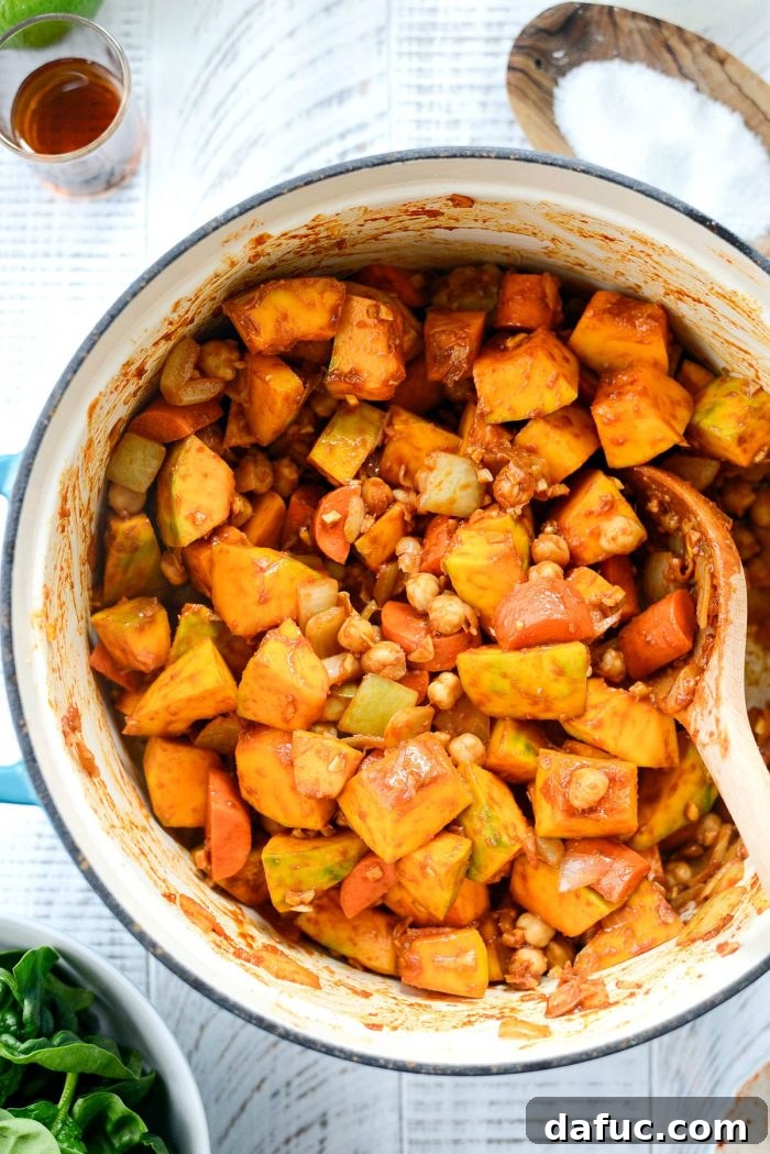 Creamy Kabocha Thai Red Curry 10 Thai red curry paste and tamarind paste added