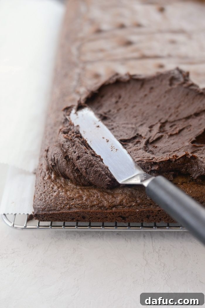 Silky Smooth Chocolate Frosting 16 Brownies generously topped with thick, luscious homemade chocolate frosting.