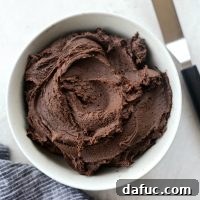 Silky Smooth Chocolate Frosting 18 A tempting swirl of homemade chocolate frosting.
