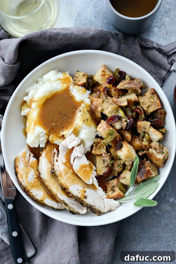 Tender Crock Pot Turkey Breast 21 Slow Cooker Turkey Breast l SimplyScratch.com #turkey #slowcooker #thanksgiving #recipe #gravy #turkeybreast #holiday