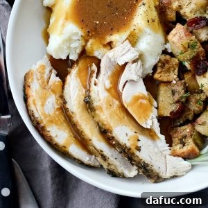 Tender Crock Pot Turkey Breast 23 Slow Cooker Turkey Breast l SimplyScratch.com #turkey #slowcooker #thanksgiving #recipe #gravy #turkeybreast #holiday