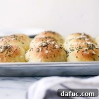 Sea Salt Rosemary Dinner Rolls - soft, homemade, and perfect for holidays or any dinner.