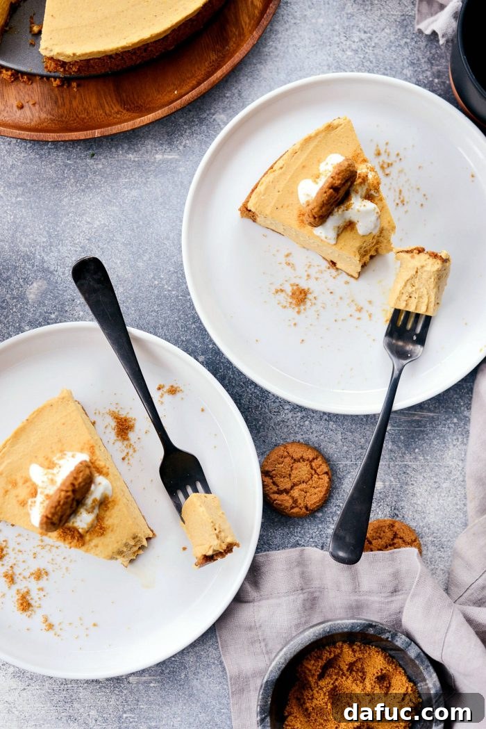 Dreamy No-Bake Pumpkin Cheesecake with a Gingersnap Crunch 22 Final Glimpse of the Delicious No-Bake Pumpkin Cheesecake Recipe