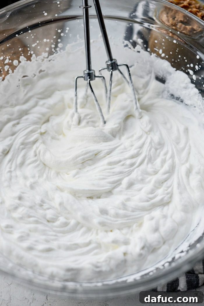 Creamy No-Churn Belgian Cookie Butter Delight 5 Bowl of heavy whipping cream ready to be whipped for the no-churn ice cream recipe