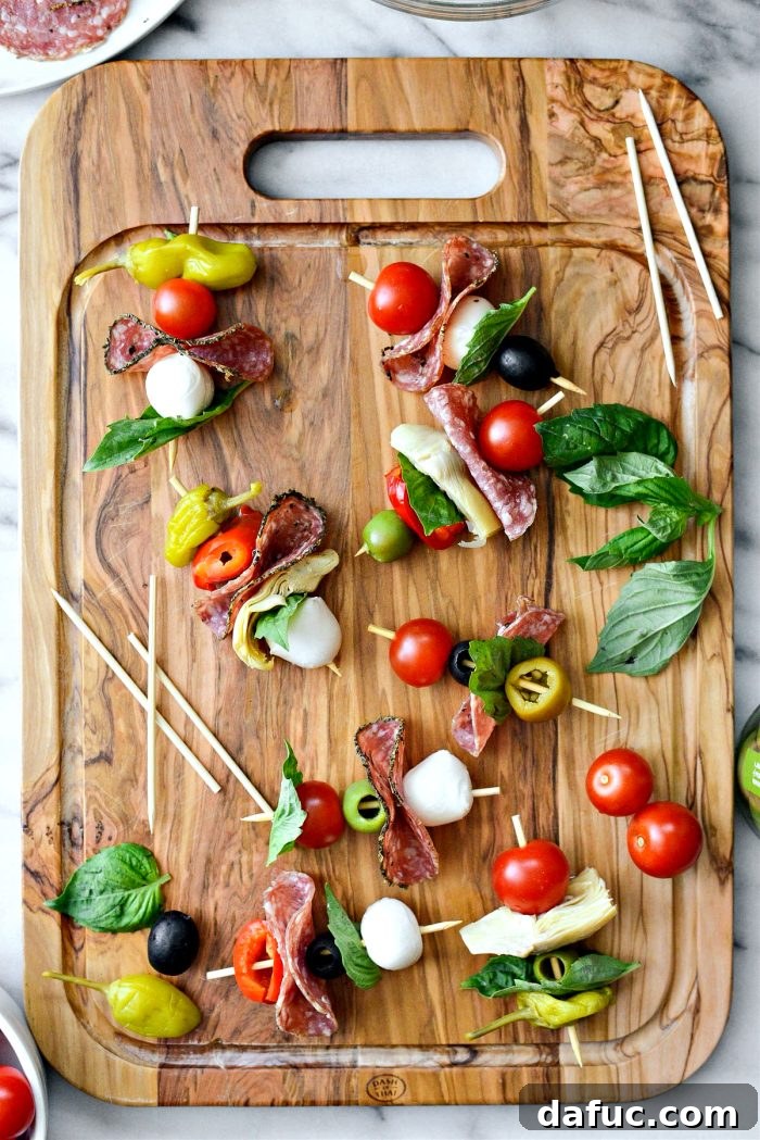 Festive Antipasto Centerpiece 4 Easy Steps to Assemble Your Antipasto Skewers