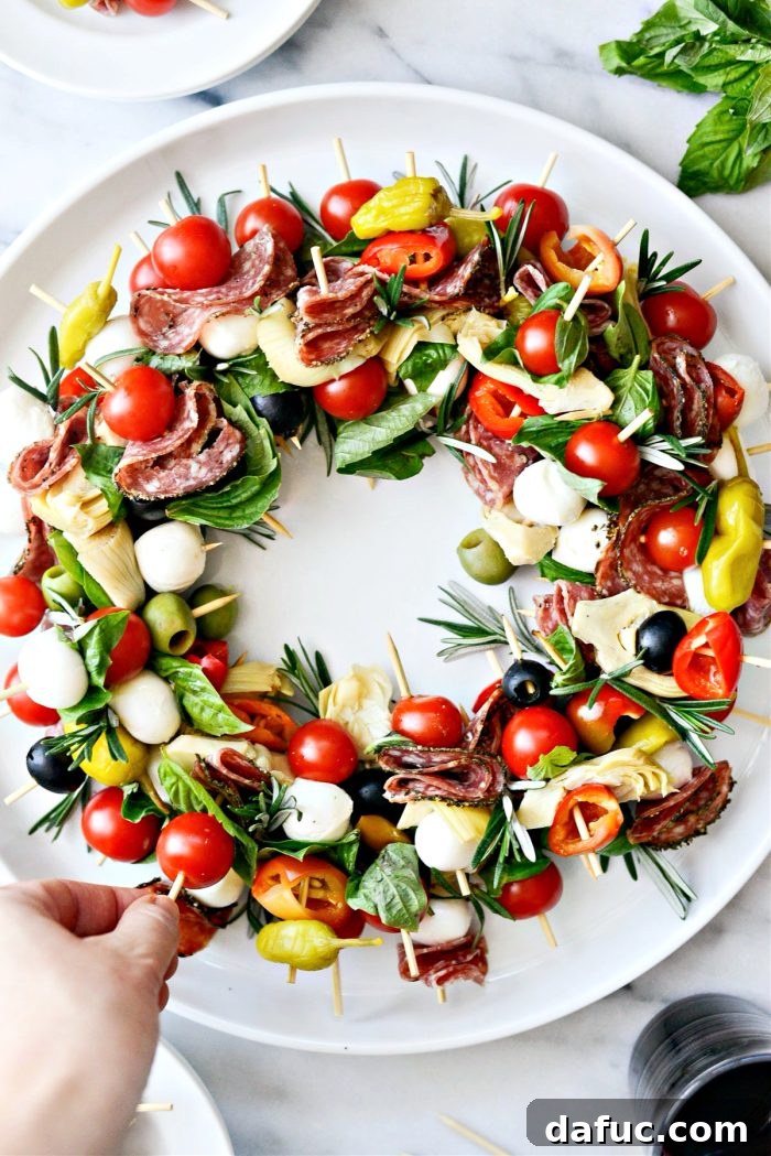 Festive Antipasto Centerpiece 8 Beautifully Arranged Holiday Antipasto Wreath