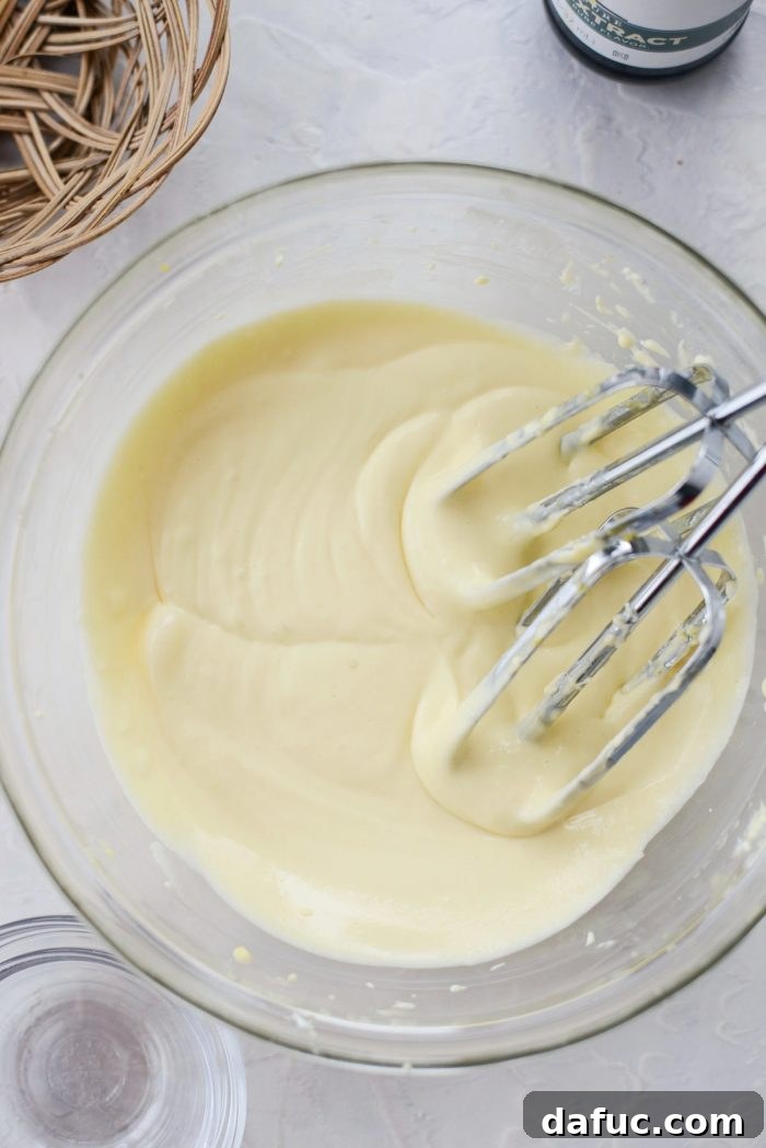 Cream Cheese Swirled Banana Bread 14 Preparing the cream cheese filling