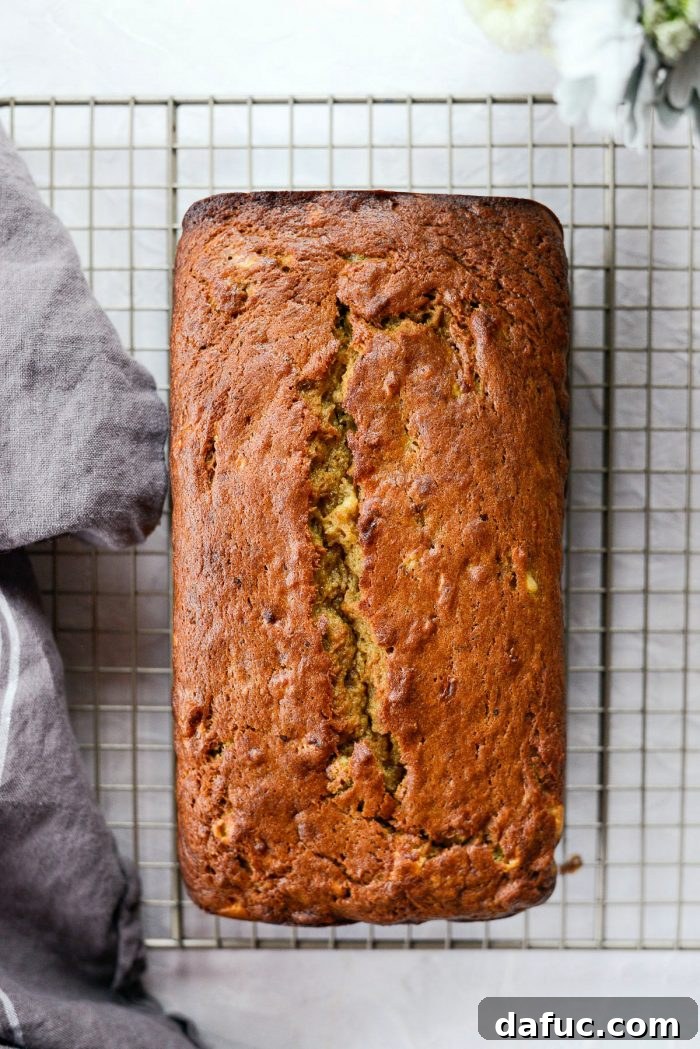 Cream Cheese Swirled Banana Bread 17 Cheesecake Banana Bread baking in the oven