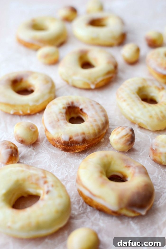 Air-Fried Glazed Doughnut Delight 28 Air Fryer Glazed Doughnuts l SimplyScratch.com #airfryer #airfried #doughnuts #homemade #fromscratch
