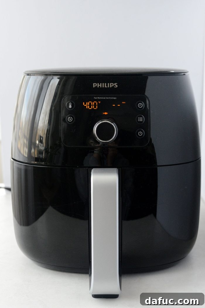 Golden Crispy Fish Sandwiches 15 Preheating air fryer to 400 degrees Fahrenheit