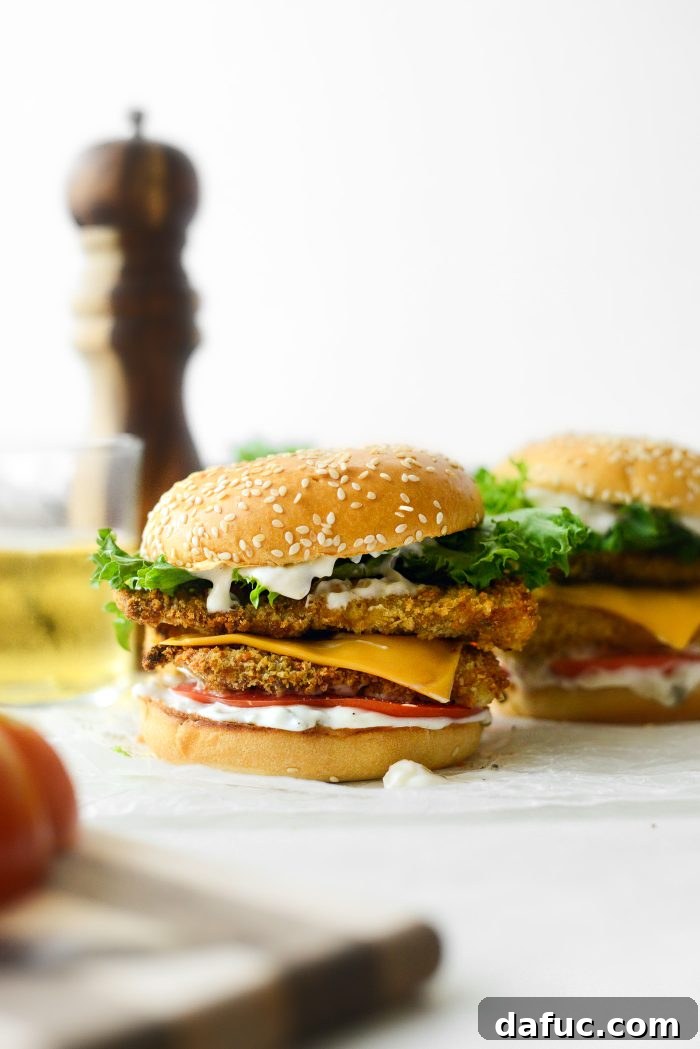 Golden Crispy Fish Sandwiches 26 A final shot of the Crispy Fish Sandwich presented on a wooden board