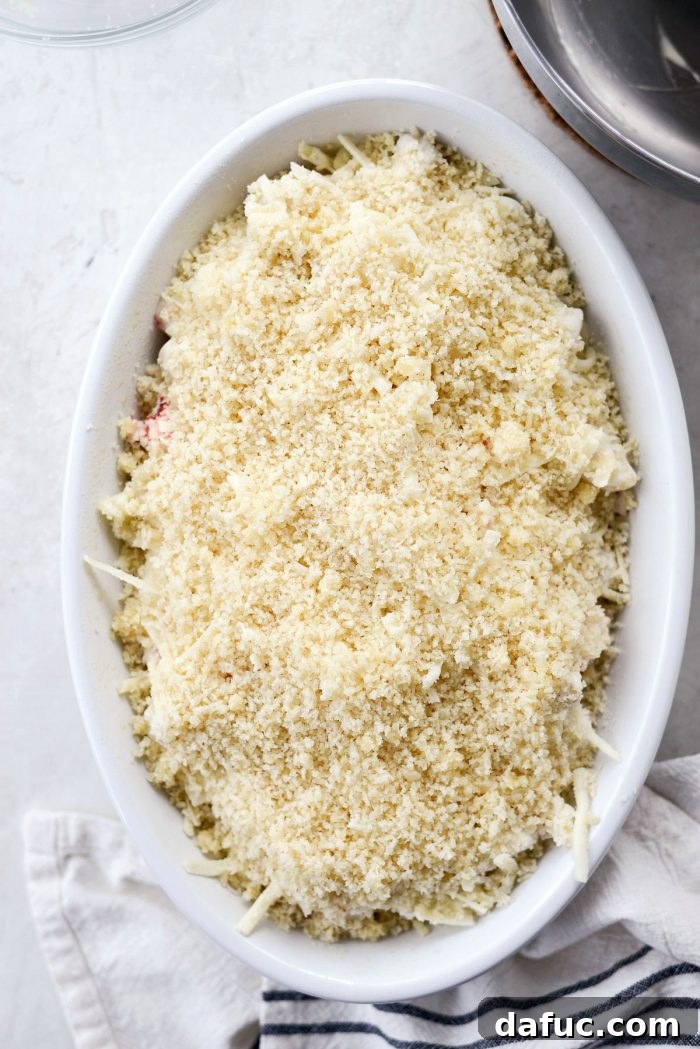 Opulent Lobster Mac and Cheese 21 Panko breadcrumbs, Parmesan cheese, and melted butter tossed together for the crispy topping.
