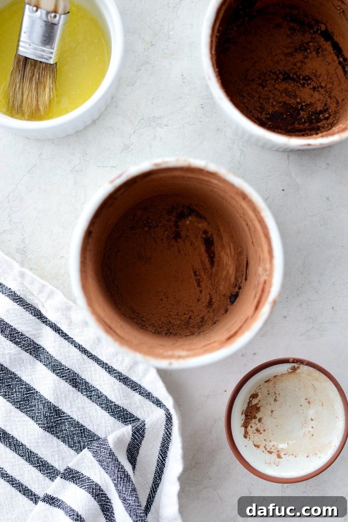 All essential ingredients laid out meticulously for preparing Molten Chocolate Lava Cakes