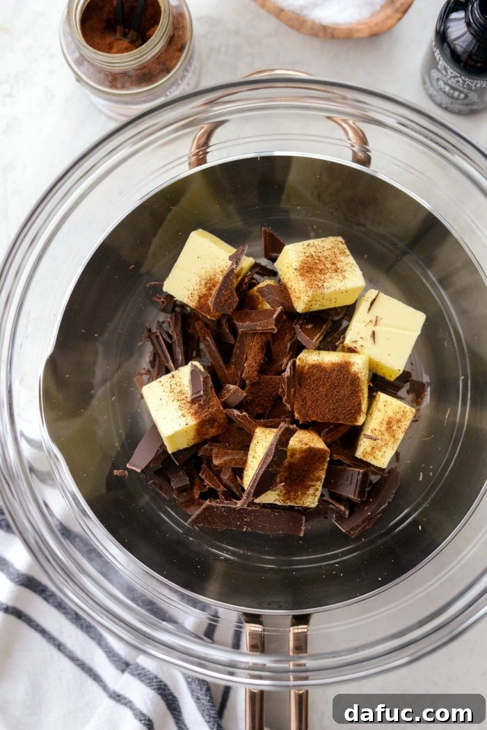 Sifting powdered sugar and all-purpose flour into a mixing bowl for lava cake batter preparation