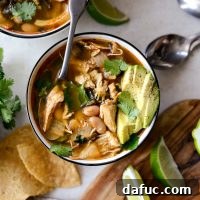 Hearty Poblano Chicken and White Bean Stew 21 White Bean Chicken Poblano Stew with keywords