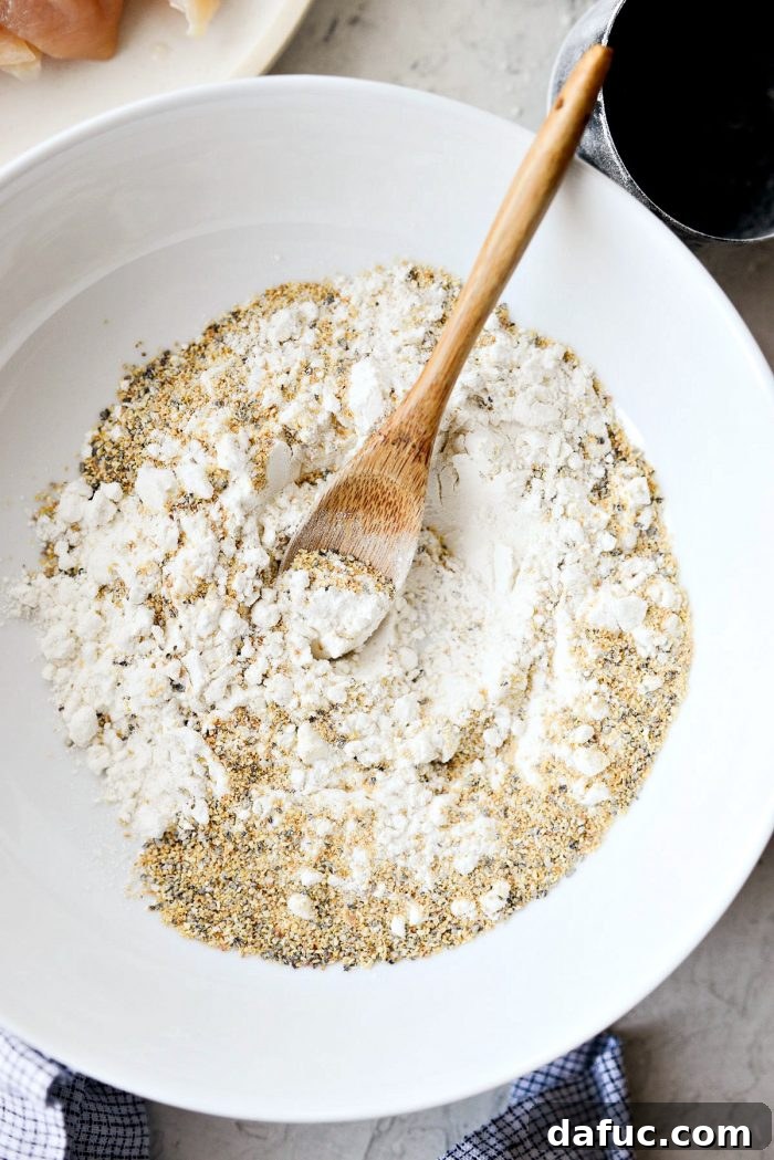 Seasoning panko breadcrumbs with lemon pepper