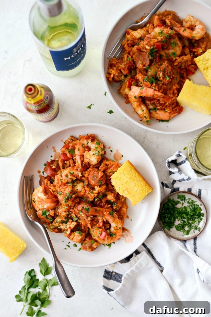 Effortless One Pot Jambalaya 3 Assortment of Hot Sauces, perfect for Spicy One Pot Jambalaya | SimplyScratch.com #skillet #shrimp #andouille #rice #creole #chicken #homemade