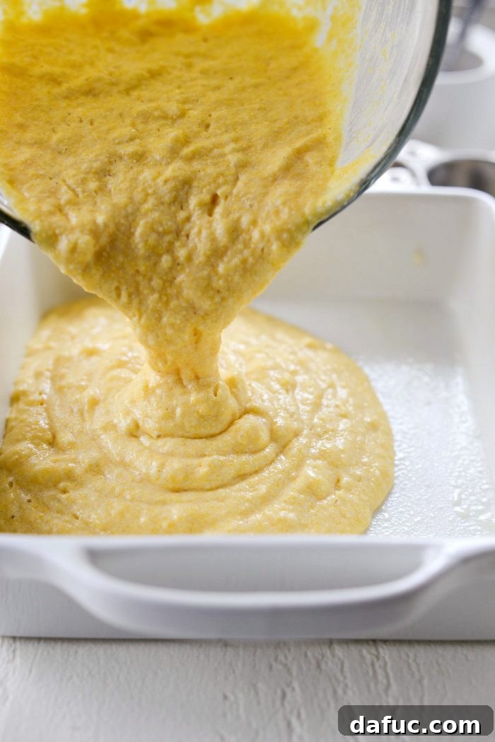 Classic Golden Cornbread 11 Cornbread batter after butter has been mixed in.