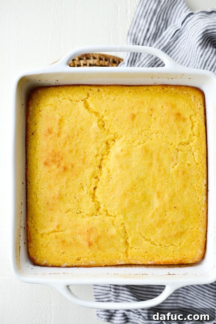 Classic Golden Cornbread 13 Freshly baked basic cornbread with a golden crust.