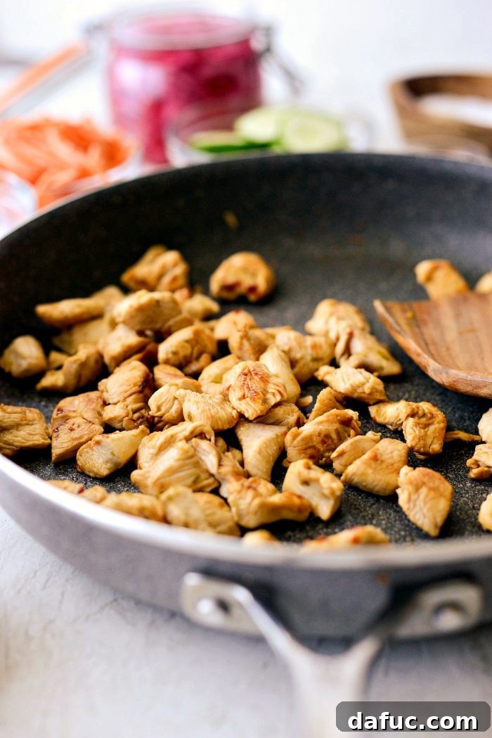 Cooked ponzu marinated chicken, golden brown and tender