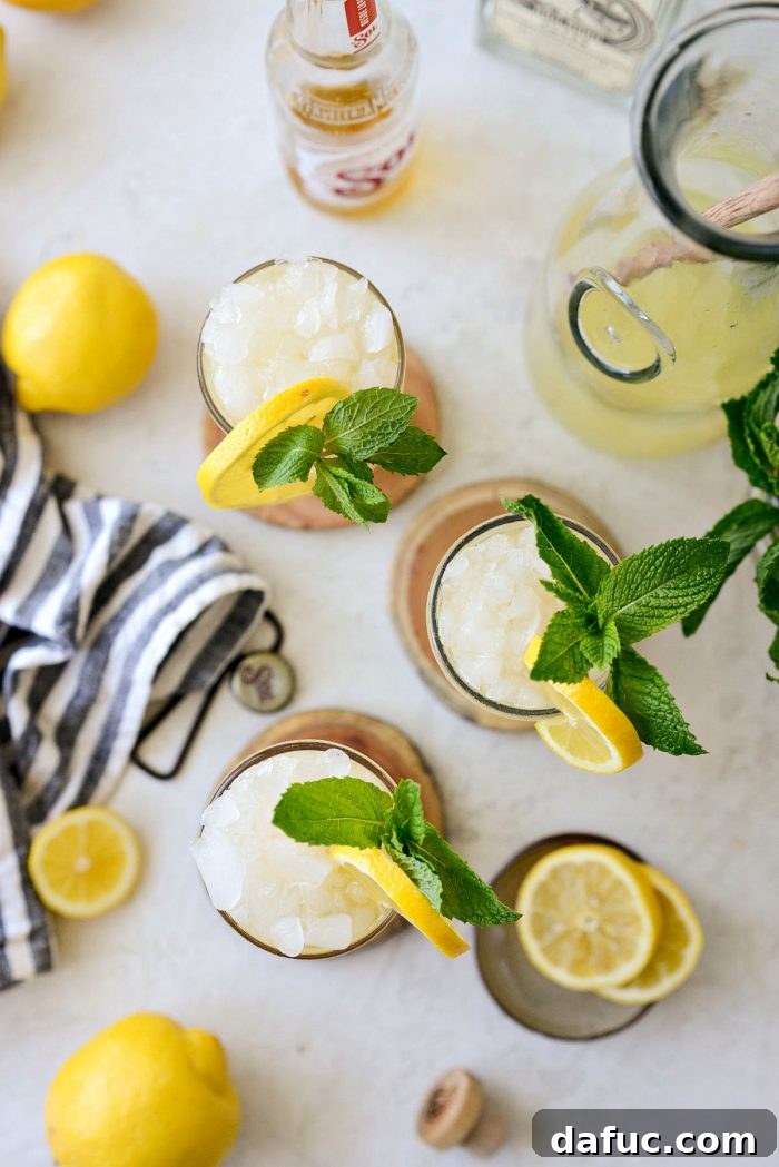 top down of three lemon shandy refreshers