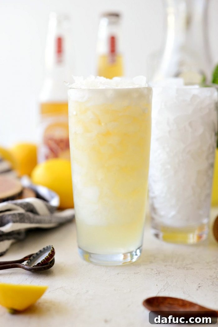 glass of lemon shandy refresher