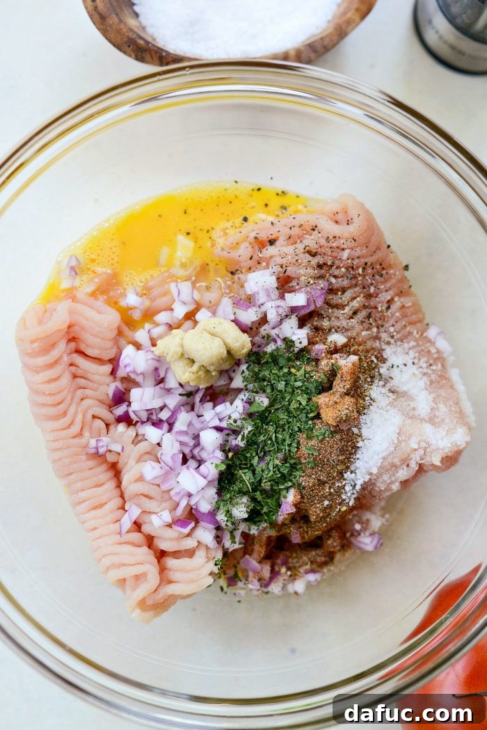Effortless Weeknight Turkey Burgers 4 Mixing turkey burger ingredients
