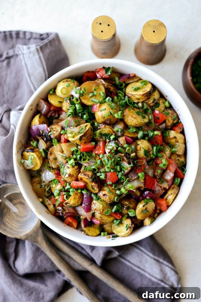 Tuck's potato salad served in a beautiful cream stone bowl.