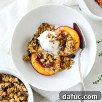 Baked Nectarines with Oatmeal Cookie Crumble