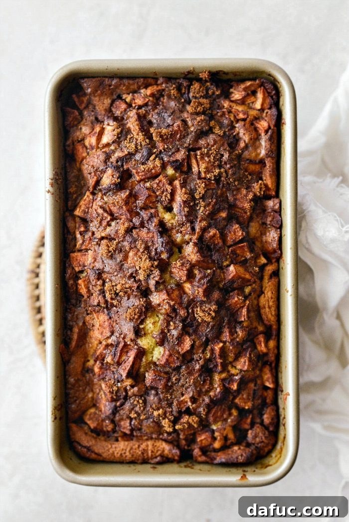 Cinnamon Apple Fritter Bread 19 Freshly baked Dutch Apple Fritter Bread cooling in the pan