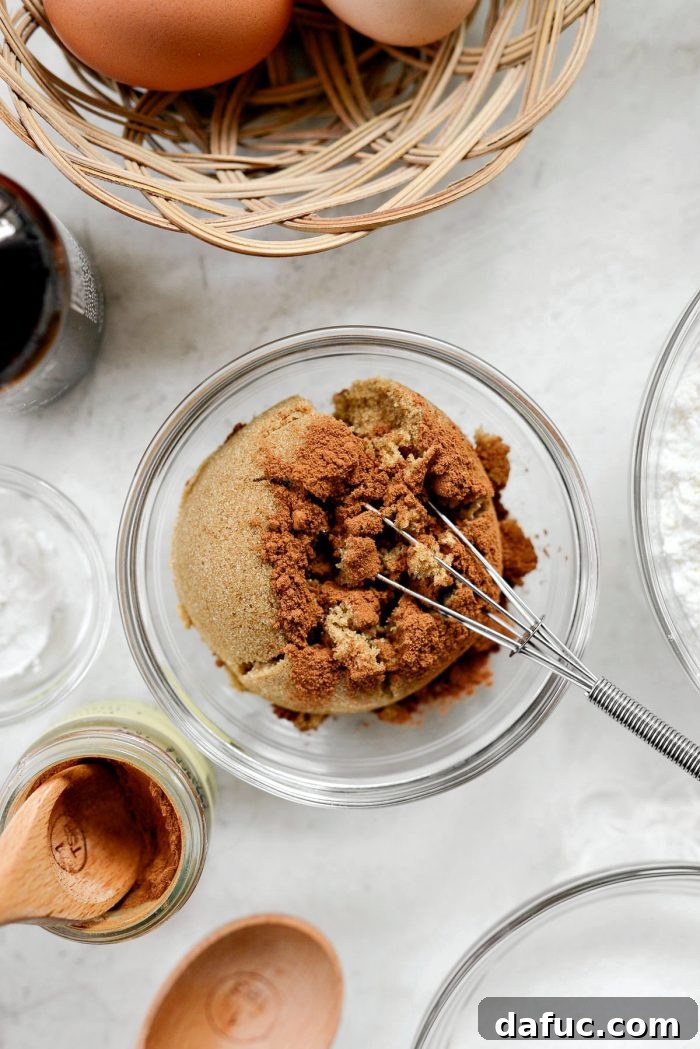 Cinnamon Apple Fritter Bread 5 Bowl of cinnamon and brown sugar mixed together