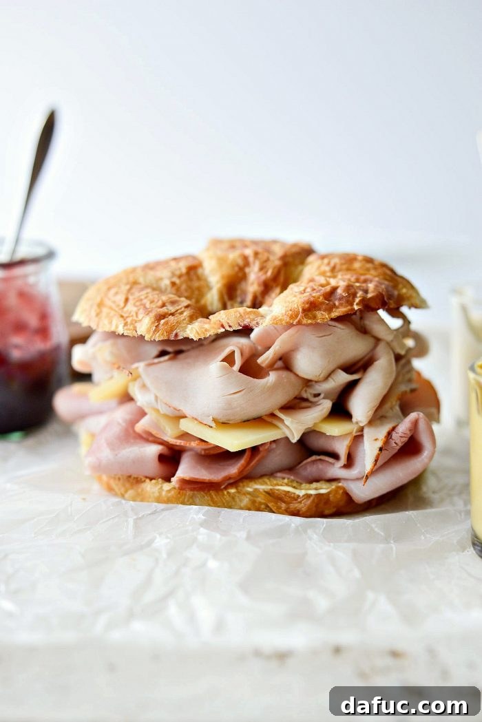 Monte Cristo Croissant Melt 11 Lastly top the turkey with the top half of the croissant
