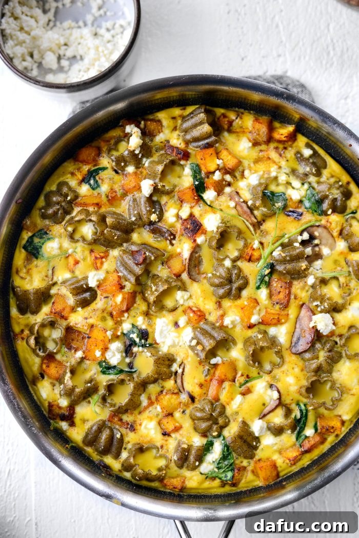 just baked Roasted Pumpkin, Kale and Feta Frittata