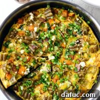 Roasted Pumpkin Kale and Feta Frittata