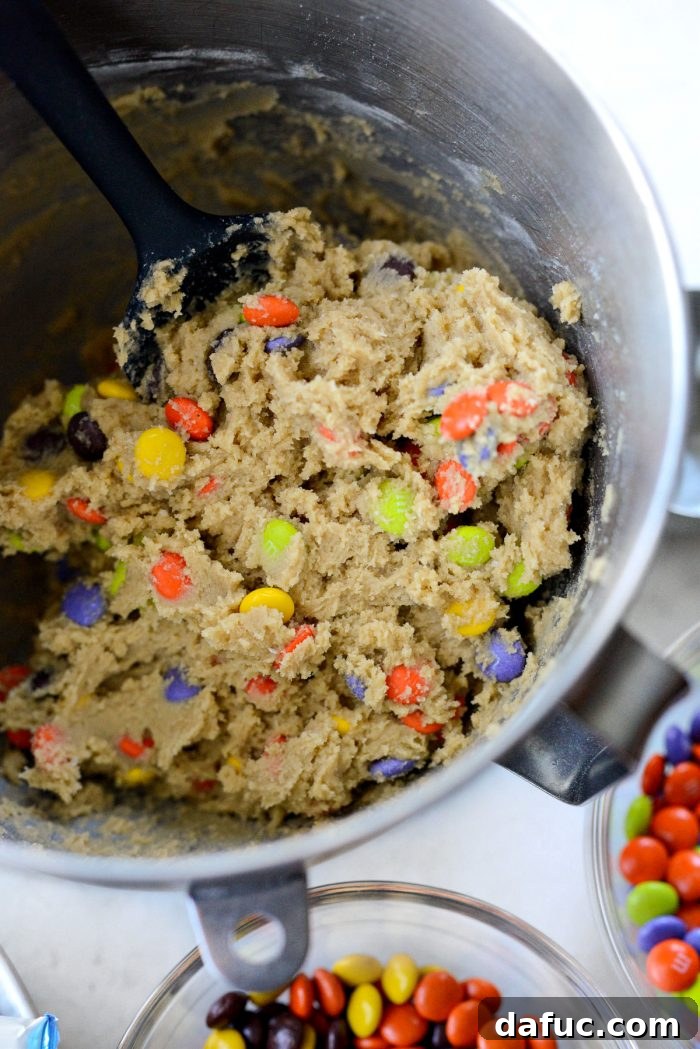 Halloween Haul Cookie Bars 14 Colorful candies, including Reese's Pieces and M&M's, perfectly mixed into the cookie bar batter.