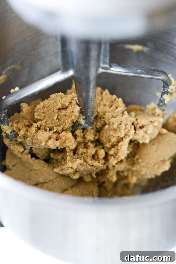 Halloween Haul Cookie Bars 7 Butter and sugars thoroughly mixed and creamy in the stand mixer bowl.