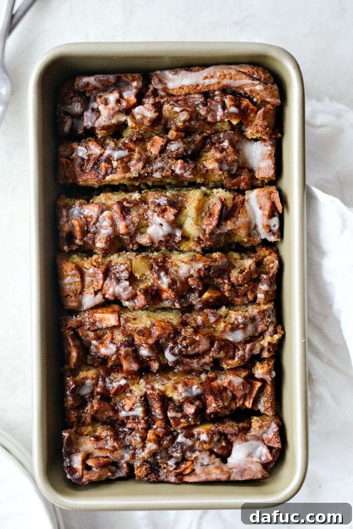 Dutch Apple Fritter Bread with Yogurt Glaze - Sweet Bread Recipe