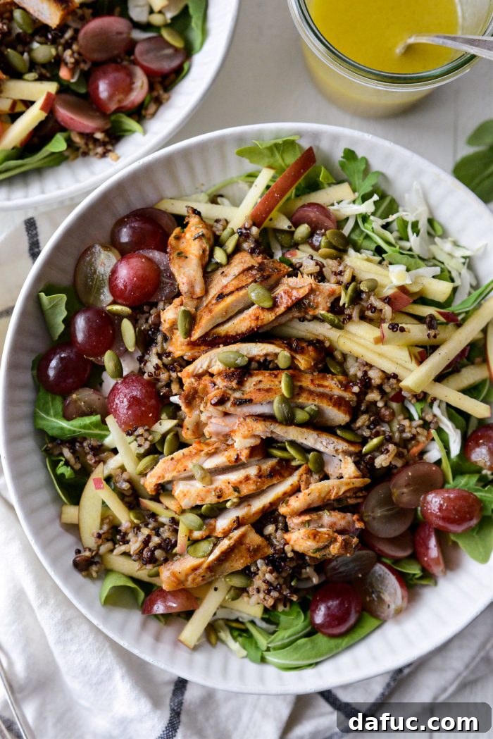Ancient Grain Arugula Salad - Panera Copycat with Grilled Chicken