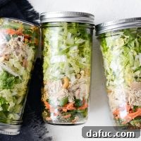 Asian Cashew Chicken Mason Jar Salad