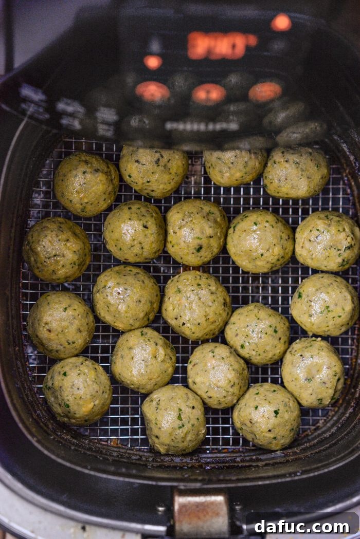 Air-Fried Falafel Perfection 14 uncooked falafel in food processor
