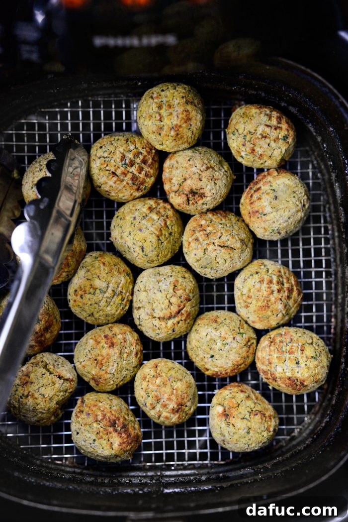 Air-Fried Falafel Perfection 15 partially cooked falafel