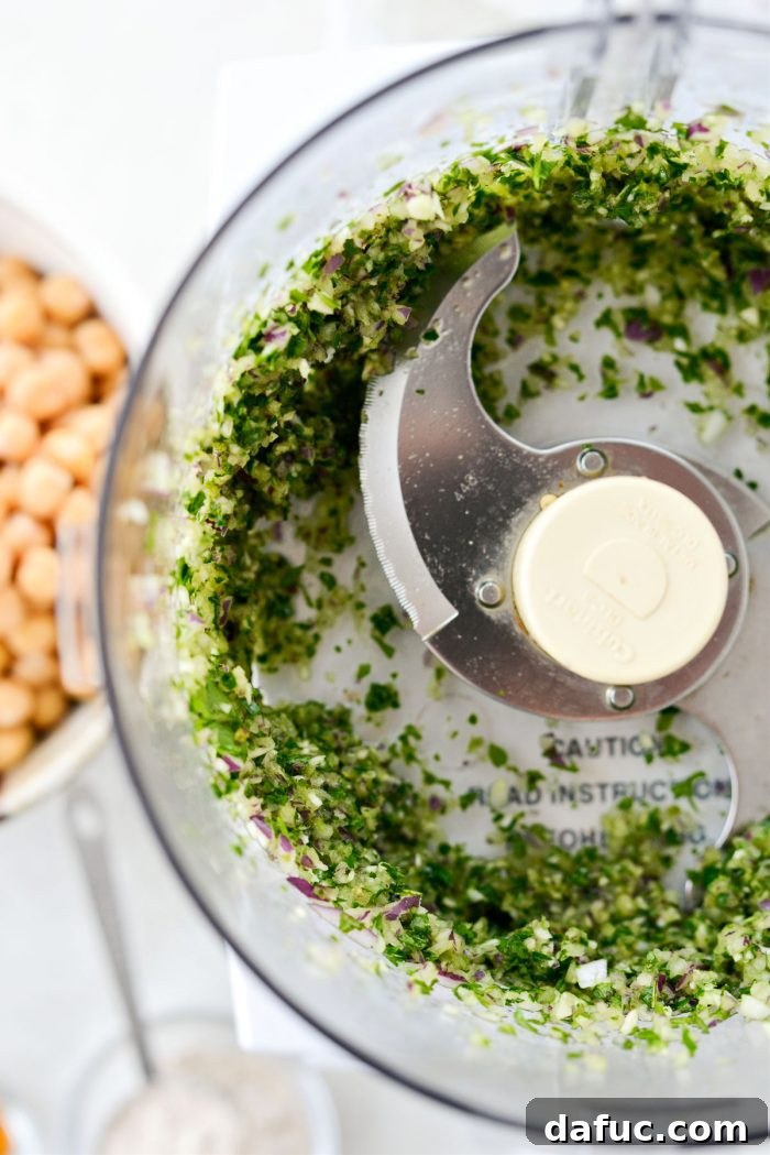 Air-Fried Falafel Perfection 6 finely minced