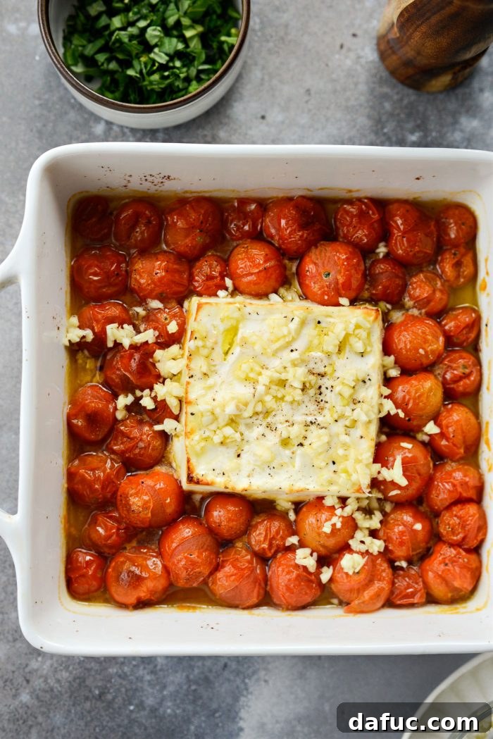 Blistered Tomato Feta Pasta 14 Minced fresh garlic