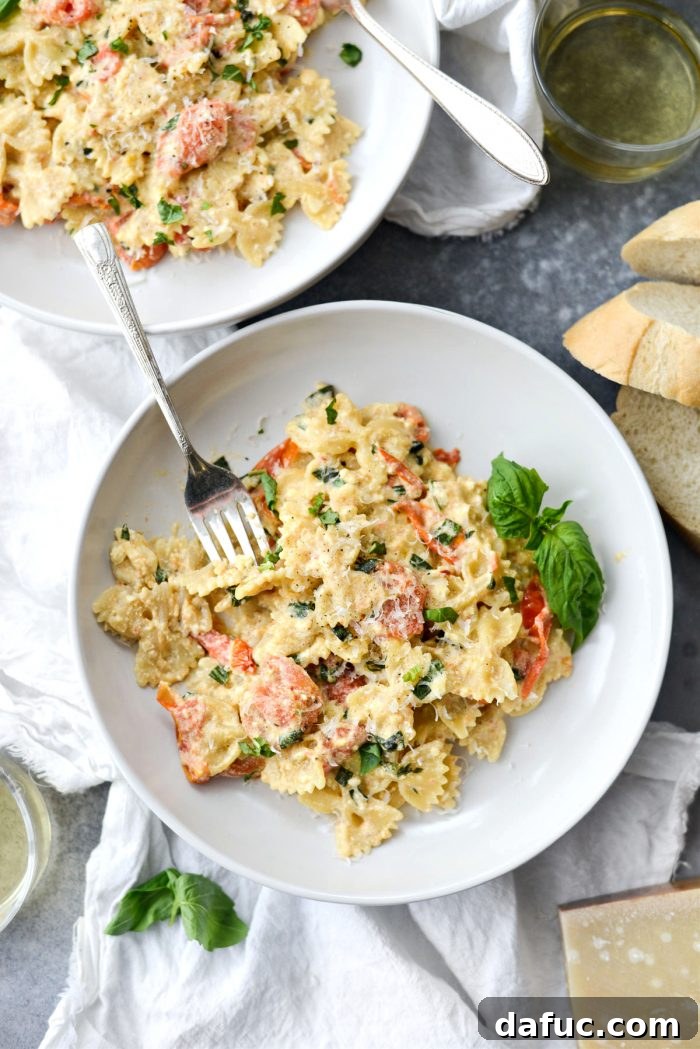 Blistered Tomato Feta Pasta 3 Baked Feta Pasta with Burst Cherry Tomatoes, a simple one-pan meal