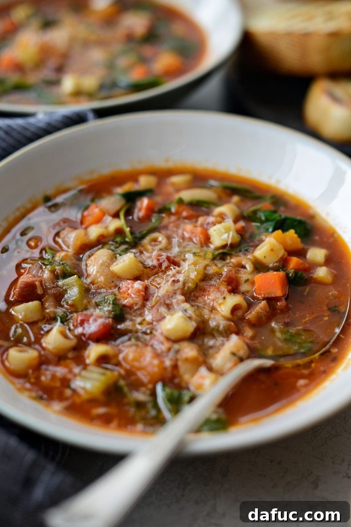 Ina Garten's Cozy Winter Minestrone 3 Ina Garten's Winter Minestrone served with grilled bread and parmesan