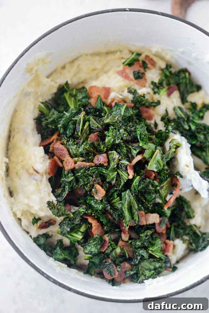 Colcannon Irish Comfort Mash 22 add kale and bacon