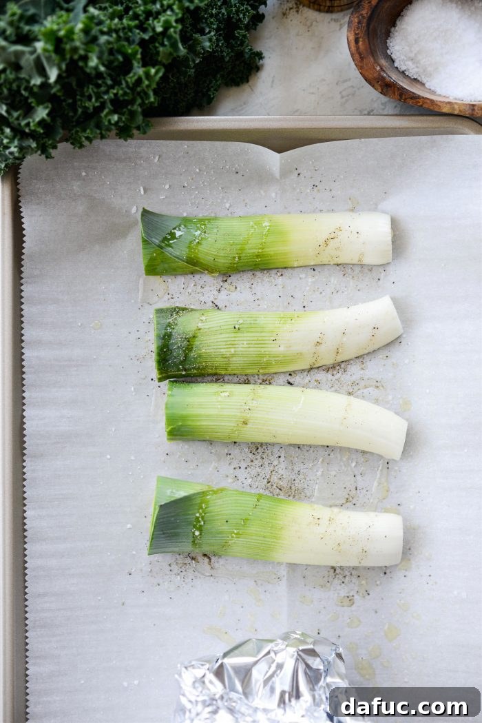 Colcannon Irish Comfort Mash 10 leeks with olive oil, s and p.