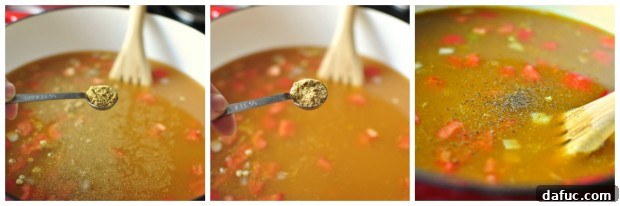 Hearty Plant-Based Lentil Stew 24 Ground spices: coriander, cumin, black pepper