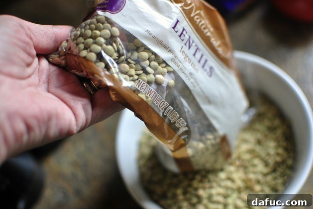 Hearty Plant-Based Lentil Stew 4 1 pound of green lentils for soup